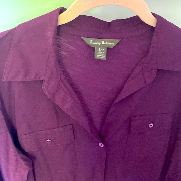 Tommy Bahama 100 💯 soft cotton blouse long or 3/4” sleeve NWOT XS fits like sml - Picture 5 of 5